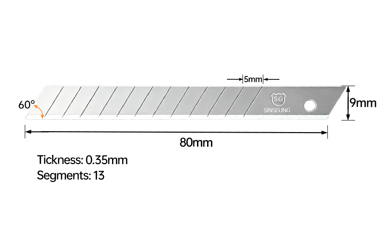 S102 9mm 0.35t snap off blades