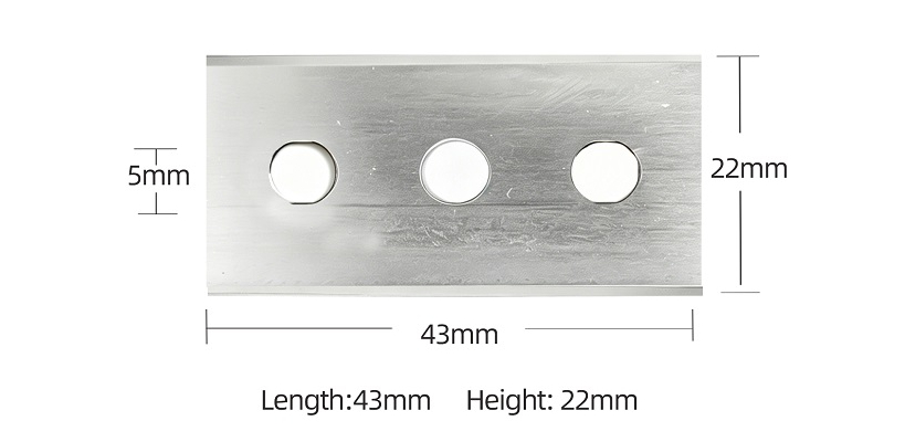 Straight 3-hole Foil Blades