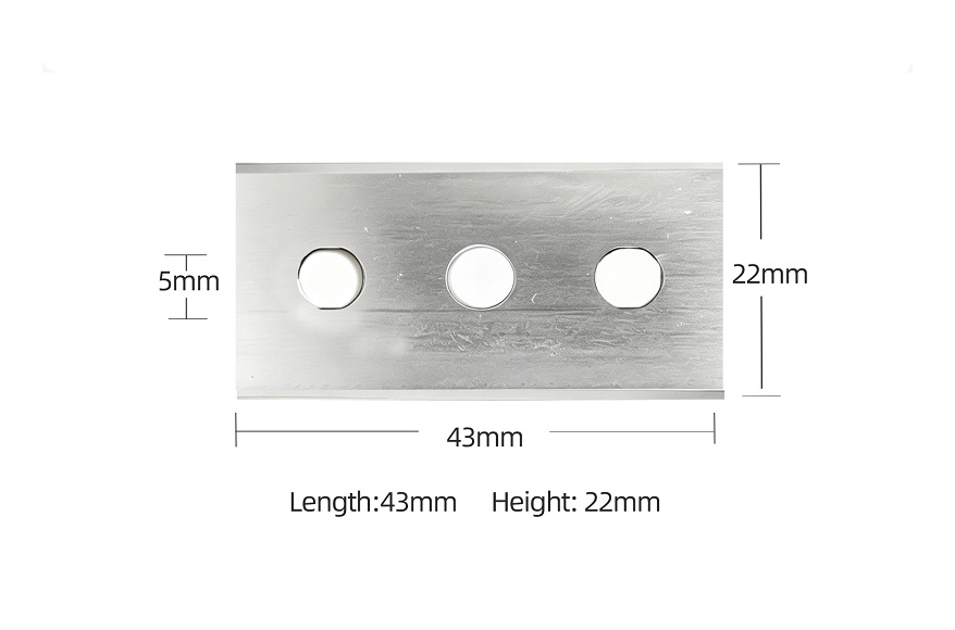 Straight 3-hole foil blades-878-580