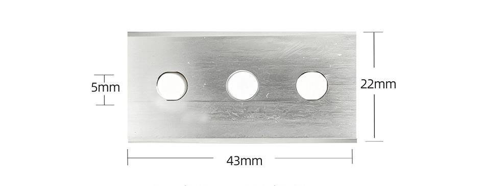 Straight 3-hole Foil Blades