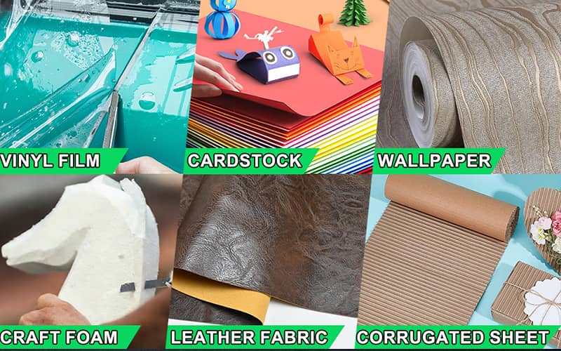 Utility blade applications for automotive film, cardboard and drywall, wet packaging, and abrasive fiberglass composites